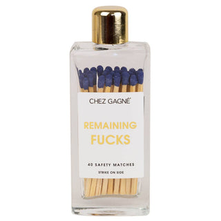 Remaining Fucks - Glass Bottle Matches - cantiqLA