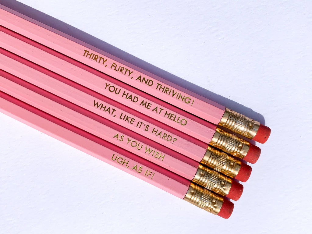 Rom-Com Pencil Pack - Pink & Gold - cantiqLA