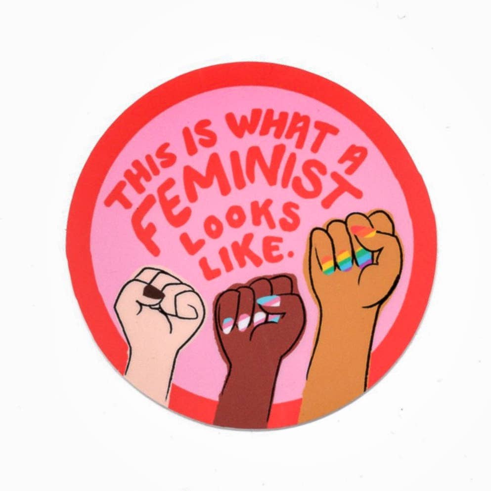 What A Feminist Looks Like Sticker - cantiqLA